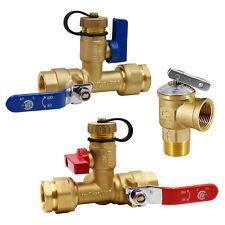 3/4" Tankless Water Heater Isolation Valve Kit with Pressure Relief CSA approved